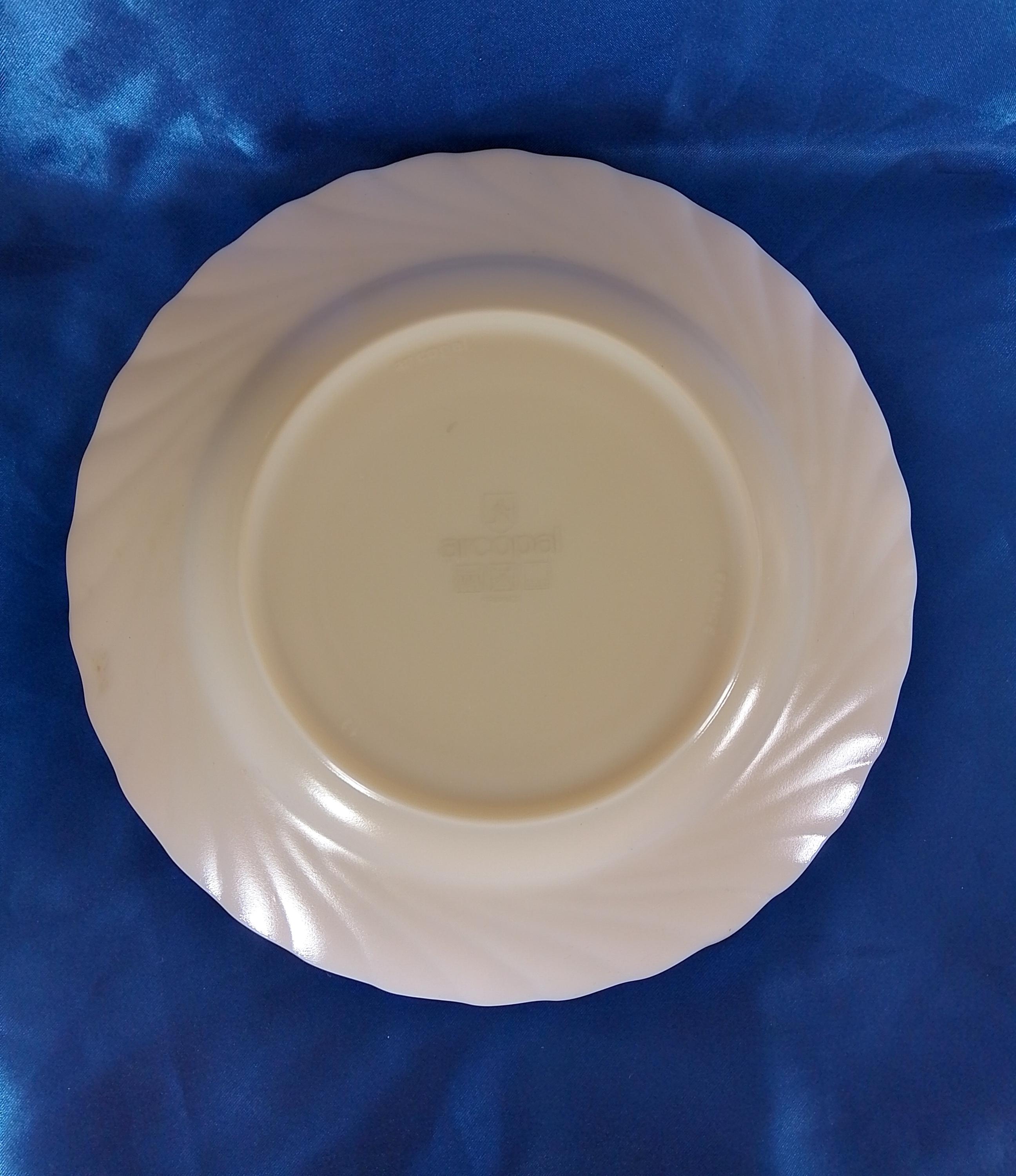Lot De 6 Assiettes Creuses Arcopal Victoria Vintage - Motif Fleuri, Verre, Bon état Avec Légères Traces