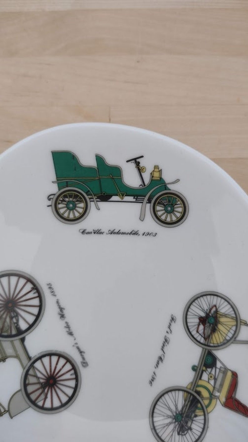 Vintage Queensberry Fine Bone China Plate With Vintage Cars Etsy