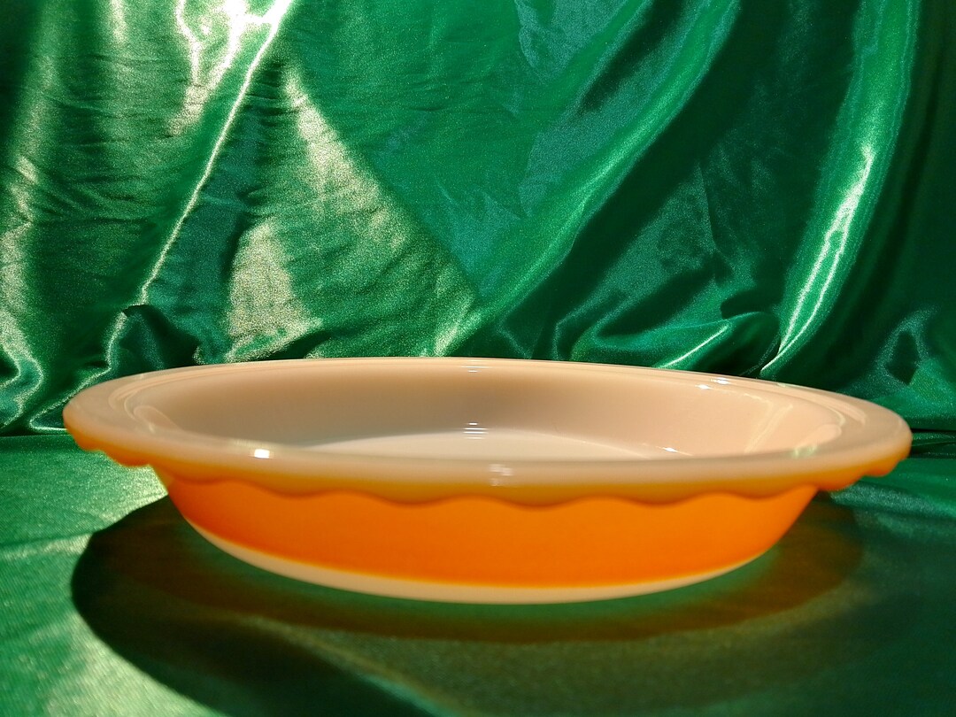 Crown Pyrex Orange Pie or Flan Dish - Etsy