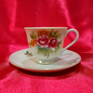 Demitasse teacup and saucer.
