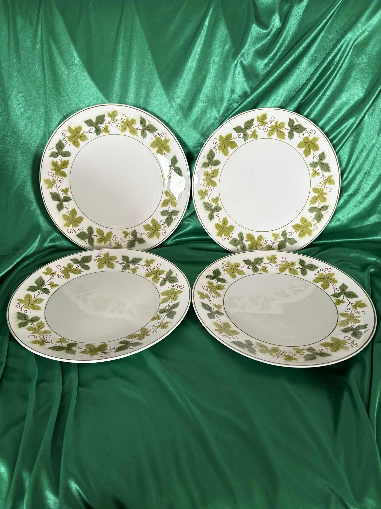 Vintage Mikasa Cera-stone Green Wood Dinner Plates X 4 - Etsy