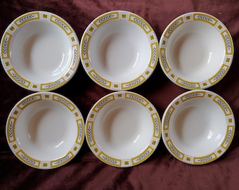 Set of six Duraline Grindley and Dudson ceramic bowls