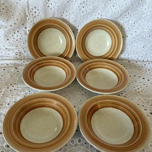 Set of six Wood and Sons Burslem Bowls