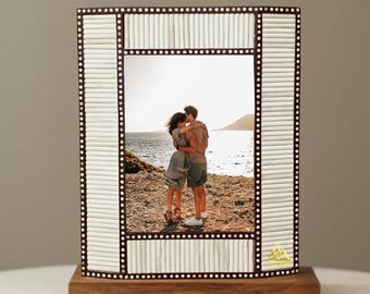 Carving design bone inlay picture frame: Handmade photo frame 11×9" (Inches)