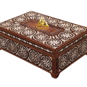 Home Decor Bone Inlay Box | Vintage unique box | Jewelry Storage Bone Inlay Box | Antique Bone Inlay Box
