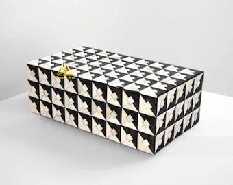 Home decor bone inlay box/ Handmade jewelry storage