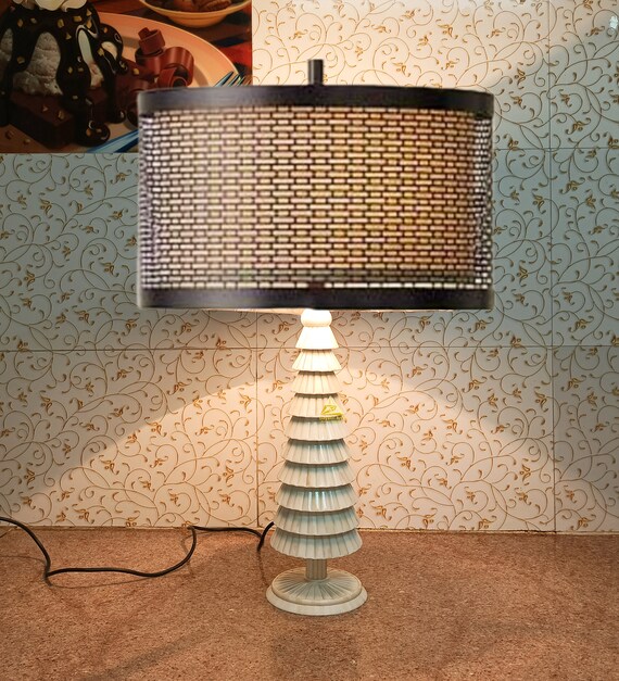 Home Decor Hand Made Bone Inlay Lamp Base Room Decorative Table