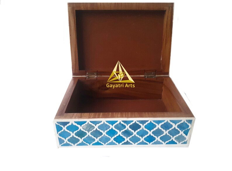 Large Bone Inlay Storage Box Home Decorative Bone Inlay Storage Box | Hand Carved | Blue Color - Etsy