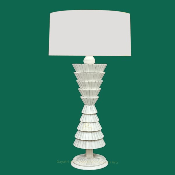 Home Decor Bone inlay night lamp | Handmade lamp Base | Hand carving Design bone lamp | with U/L Fitting E27 Holder | Shade not Inculed
