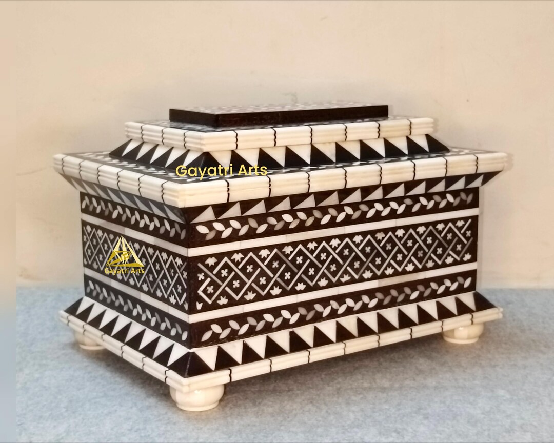 Large Bone Inlay Storage Box Handcrafted Bone Inlay Jewelry Box: Antique Design Keepsake Storage - Etsy