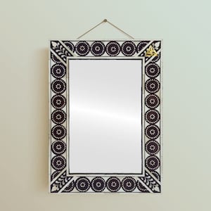 Home Decor bone inlay mirror frame | Bathroom mirror frame | bone inlay mirror frame | living room mirror frame | Bone nlay Indian furniture