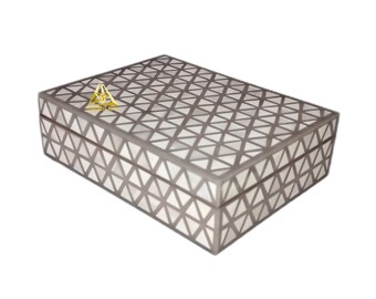 Home decor inlay box : Geometric design jwelery storage 20×15×6cm