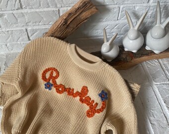 Hand Embroidered Custom Sweaters for Babies and Toddlers