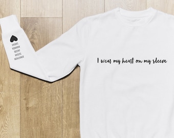 Mama embroidered sweatshirt, Grandma Sweatshirt, Kid names on sleeve, heart on sleeve First Mother&#39;s Day Gift, Baby shower gift, New Mom