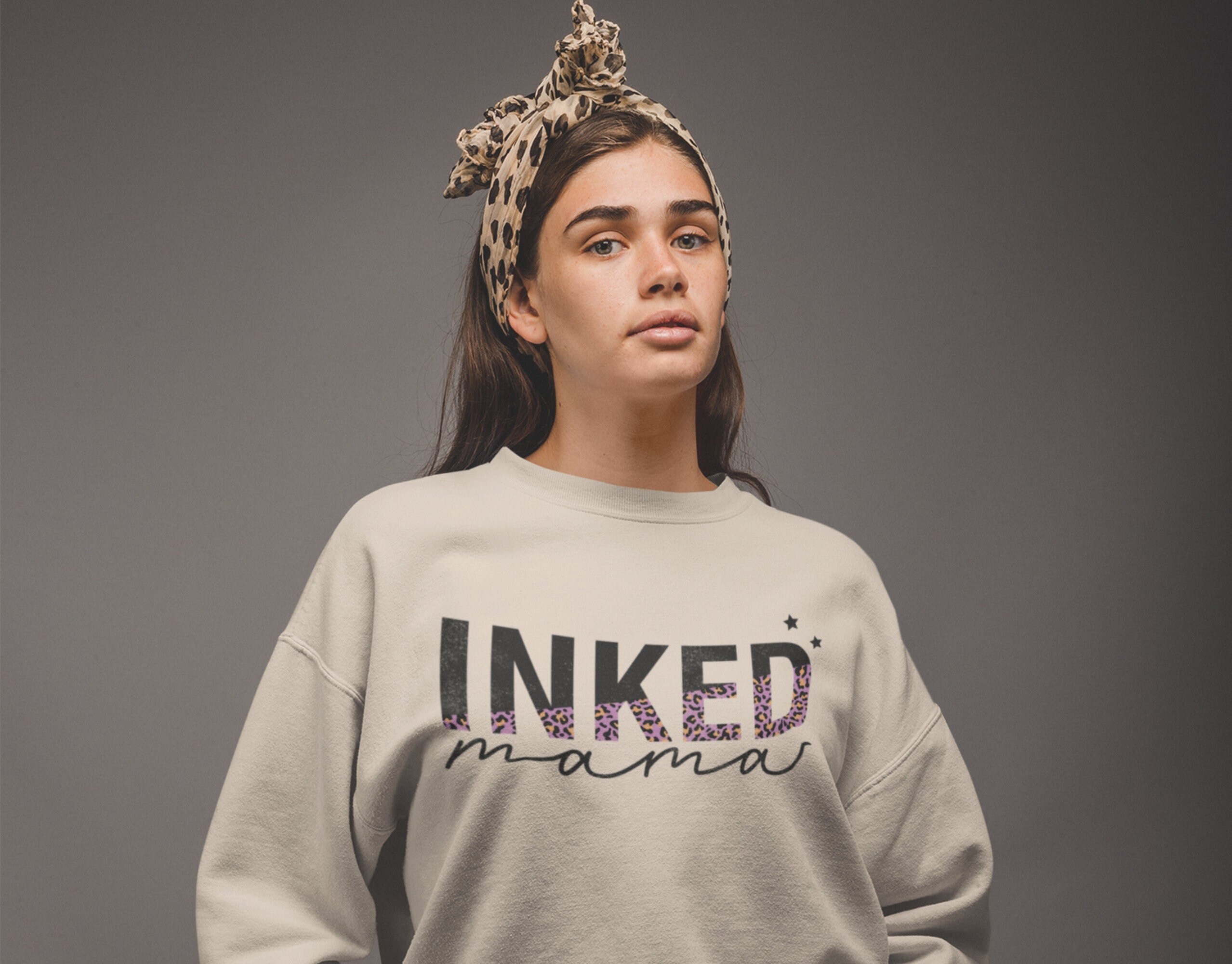 Inked Mama Sweatshirt, Inked T Shirt, Mom Tattoo Shirt, Leopard Mama Shirt, Mom Life Shirt, Mama Shirts, Mom Shirts For Women