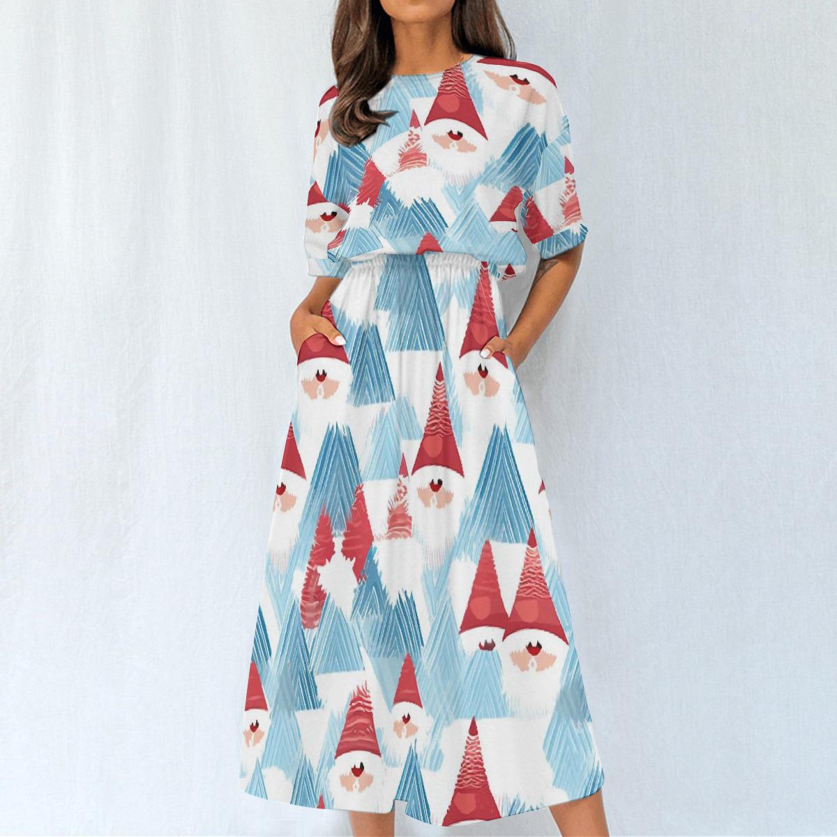 white christmas dresses Gnome Christmas Dress main image 1