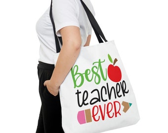 Teacher Tote Bag personalized with teacher name custom bag for teacher gift teacher appreciation gift for favorite teacher end of year