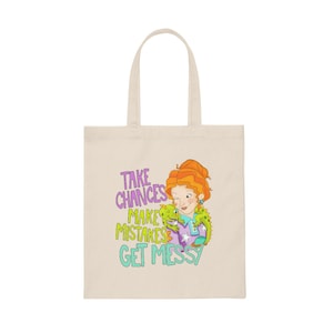 Take Chances, Make Mistakes, Get Messy, Ms Frizzle Mgic Bus Wissenschaftslehrer Canvas Tote Bag, Geschenk für Lehrer für Stengellehrer