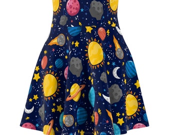 Book Character Day skater skirt for teachers, Magic Frizzle Bus Costume, Planets Solar System, Halloween Cosplay Adult