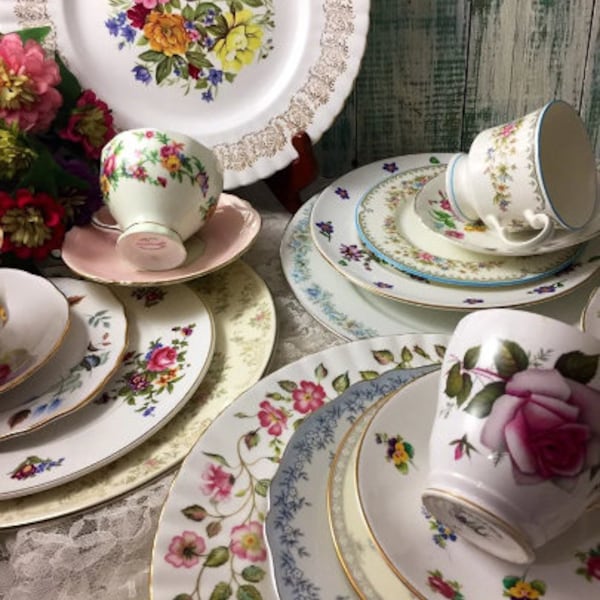 Mismatched Tableware Mismatched Dinnerware - Etsy
