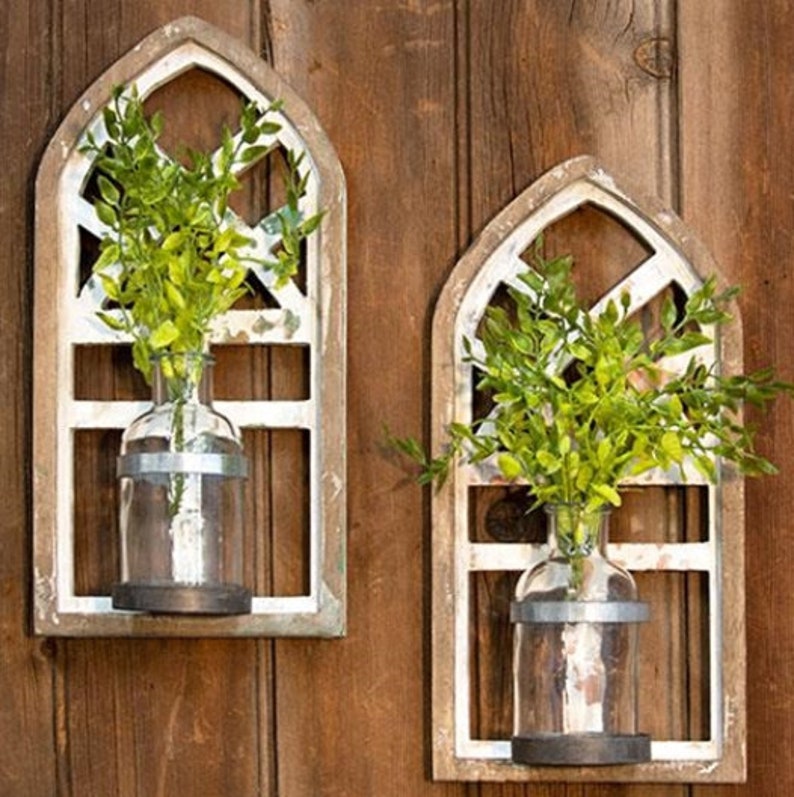 2asstd. Architectural Arch Wall Vase Wall Vase Garden Etsy