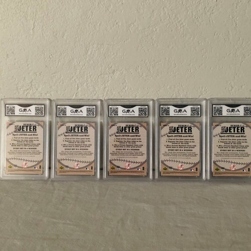 Shops 2006 DEREK JETER Upper Deck Play Ball J-E-T-E-R Complete Set 5 cards gradedAll GMA 10