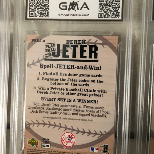 Shops 2006 DEREK JETER Upper Deck Play Ball J-E-T-E-R Complete Set 5 cards gradedAll GMA 10