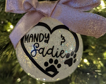 Pet Ornament, Plastic Christmas Ornament, Dog, Cat, Gift for her, gift for him, gift for the pet lover, gift for the dog lover, cat lover