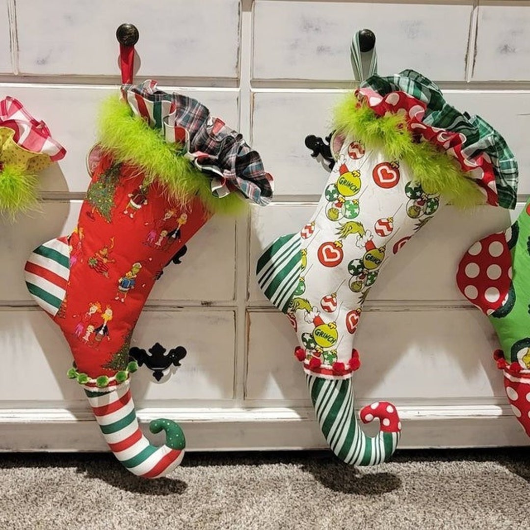 Various Grinch Stockings With a Customizable Name Etsy