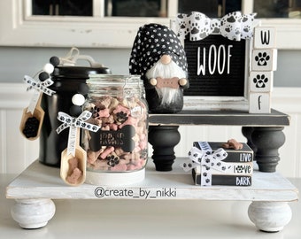 Pala para perros personalizada para bote Rae Dunn, bandeja para perros o expositor de mascotas