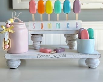 Paletas falsas: bandejas de exhibición de verano, accesorios de comida