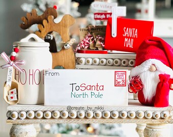 Carta personalizada a Papá Noel / Cuchara para bote Rae Dunn / Correo de Papá Noel