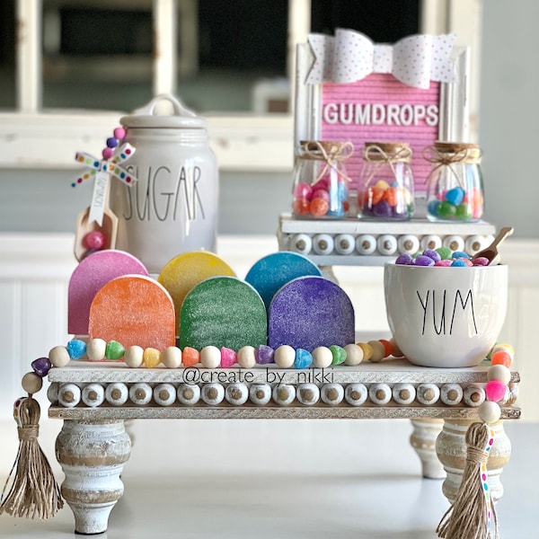 Gumdrop Display | Dessert Tier Tray | Sugar | Treats | Scoop for Rae Dunn | Garland