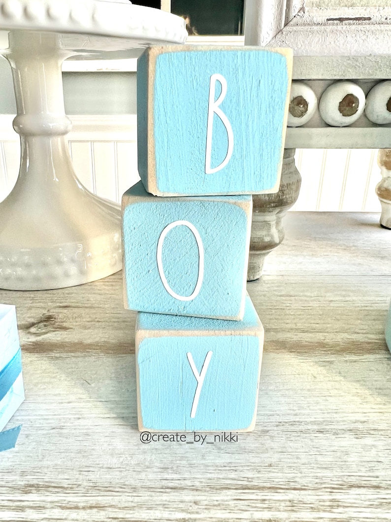 Its a Boy Tier Tray Baby Shower Baby Reveal Decor Rae Etsy