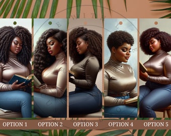 Black Beauty Bookmarks - Handmade Reader Art, Inspirational Women, Chic Book Lover Accessory, Black Women Bookmark, Black Girl Bookmark