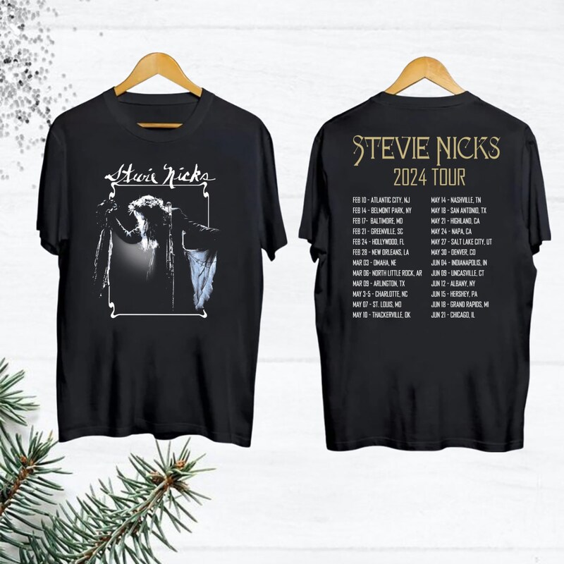 T-shirt Tour 2025 Stevie Nicks - Taille S à 5XL - Personnalisable - Unisexe - Neuf