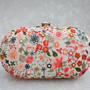 Floral clutch bag