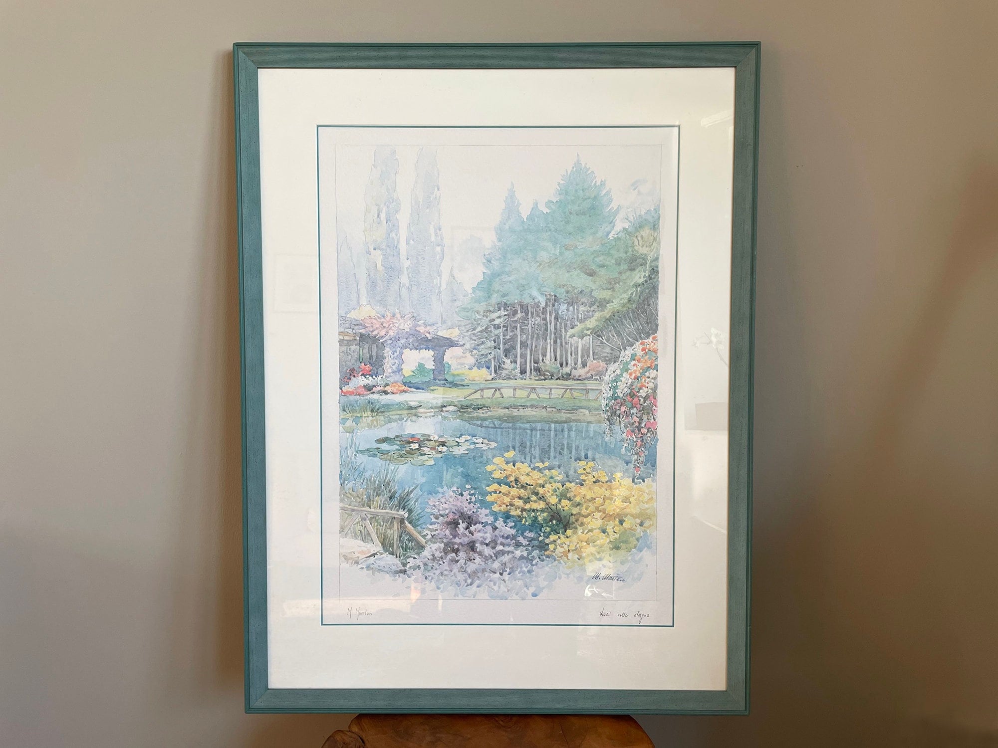送料無料の商品 Framed Watercolour  Marten, M. by Painting 絵画
