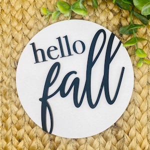 Hello Fall Insert for Interchangeable Shiplap Sign Digital File