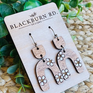 Boho Rainbow Flower Dangles Digital File