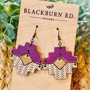 Boho Aztec Shaped Dangles Digital File image 3