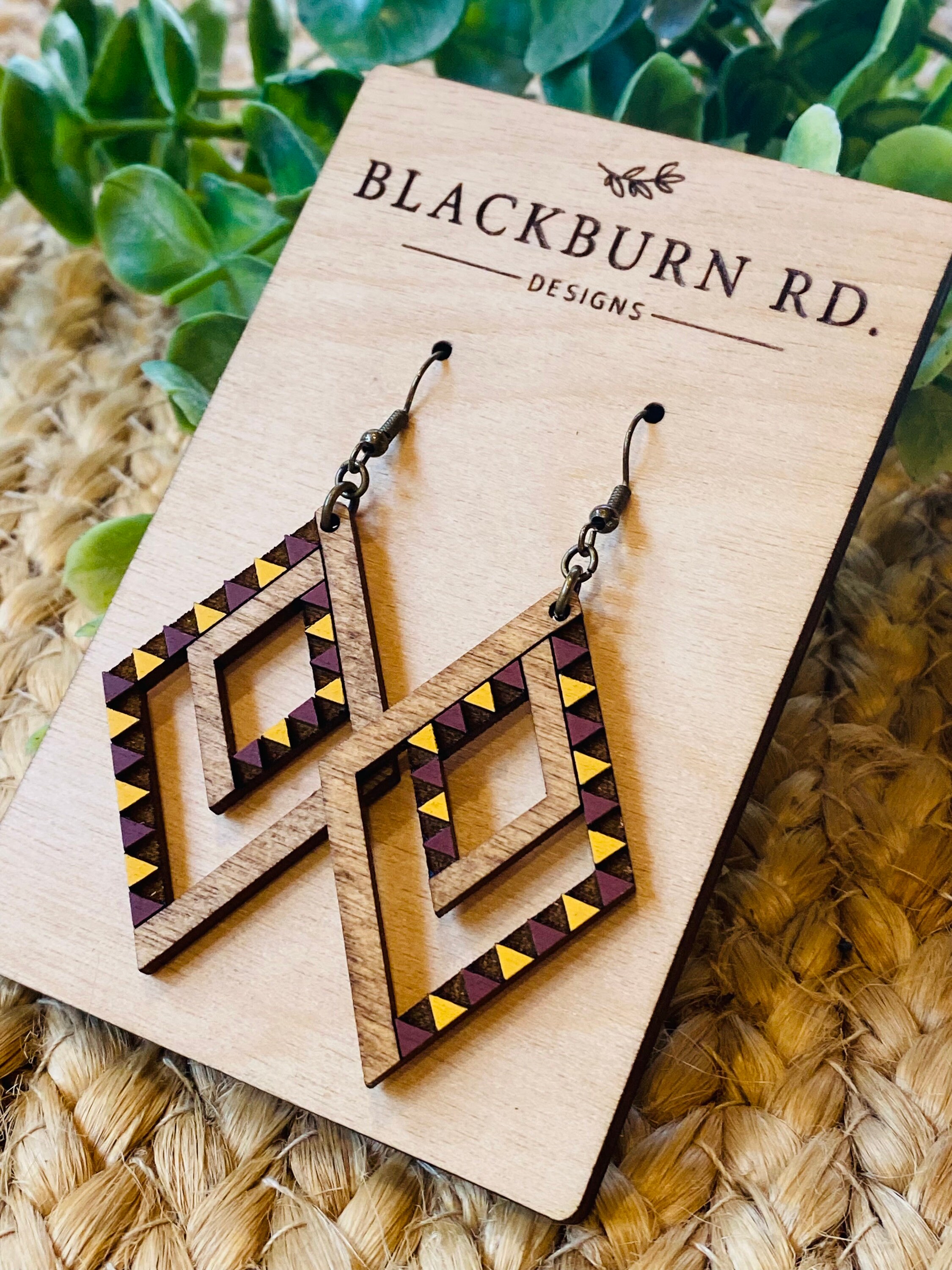 Double Diamond Geometric Dangles Digital File - Etsy
