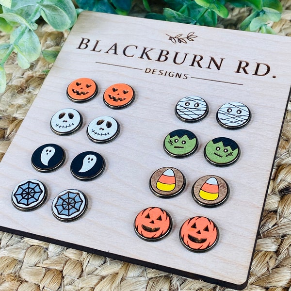 Halloween Stud Earrings Mega Bundle Digital File