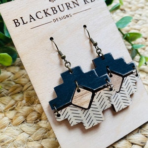 Boho Aztec Shaped Dangles Digital File image 1