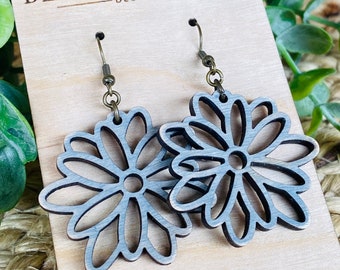 Daisy Flower Wooden Dangles Digital File