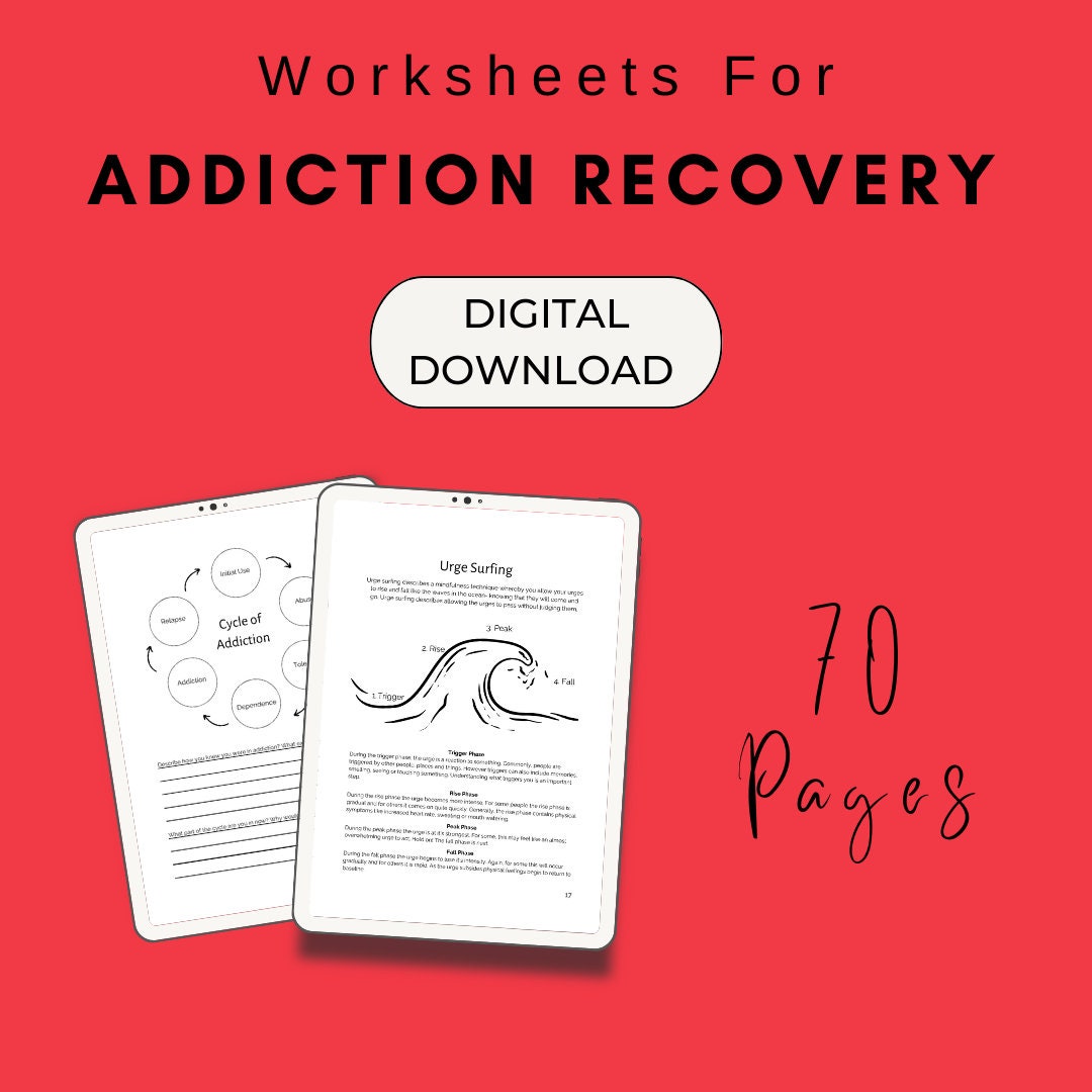 Addiction Recovery Worksheets - Etsy
