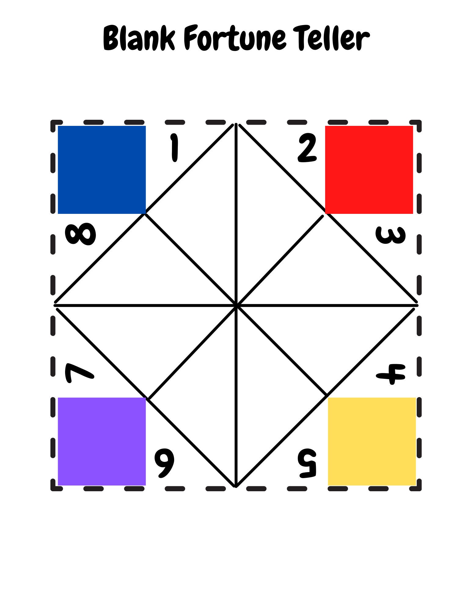 Blank Fortune Teller Cootie Catcher Etsy