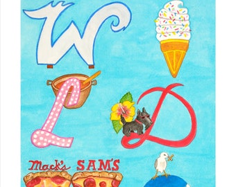 Wildwood Poster -  Wildwood Beach Art | Beach Decor | Jersey shore Art Print