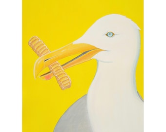 Sadie the Seagull - Wildwood Beach Art | Beach Decor | Jersey Shore Art | Cape May Art