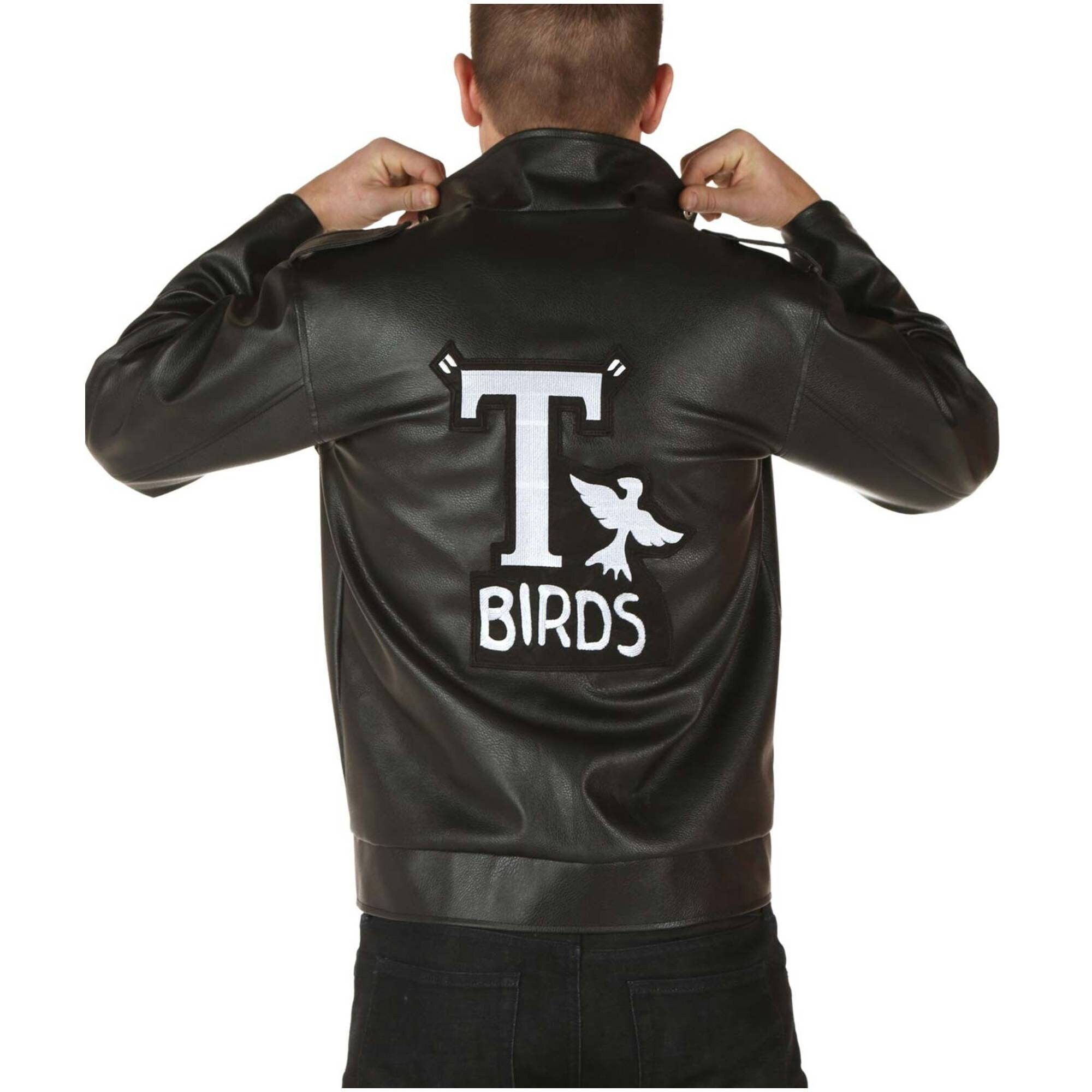 John Travolta Gang Grease 2 Tbirds Jacket Black Motorcycle Fashion